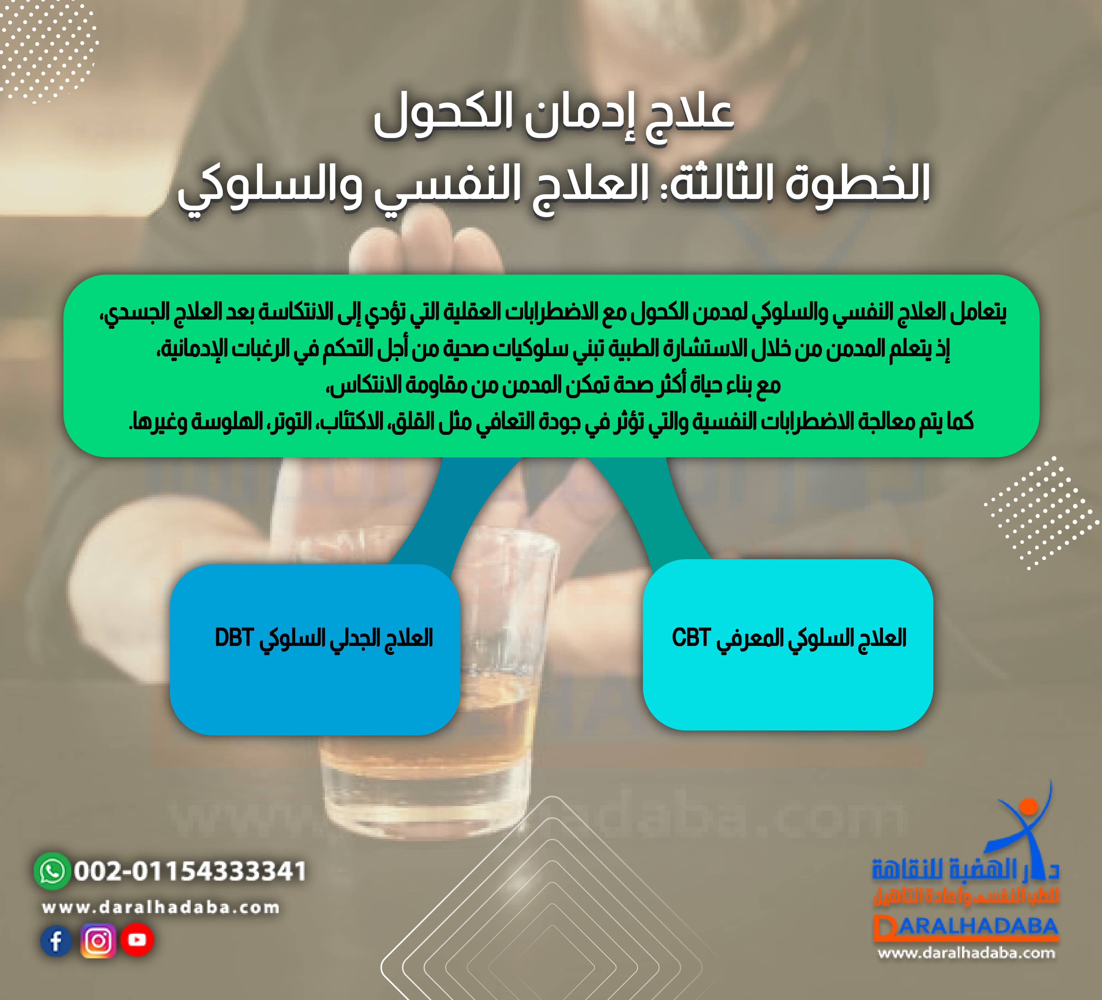 علاج إدمان الكحول الخطوة الثالثة: العلاج النفسي والسلوكي